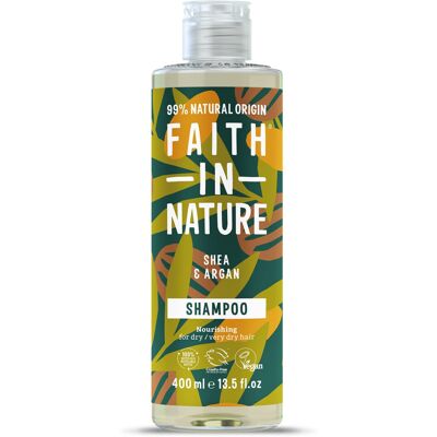 Faith In Nature Natural Shea & Argan Shampoo, Moisturising for Curly Hair & Dry Faith In Nature Natural Shea & Argan Shampoo, Moisturising for Curly Hair & Dry