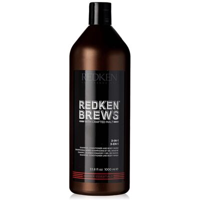 Redken Brews 3-in-1 Shampoo for Men - Shampoo, Conditioner & Body Wash Redken Brews 3-in-1 Shampoo for Men - Shampoo, Conditioner & Body Wash