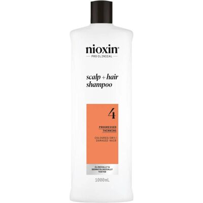 Nioxin System 4 - Shampoo - Coloured & Damaged Hair - 1L Nioxin System 4 - Shampoo - Coloured & Damaged Hair - 1L
