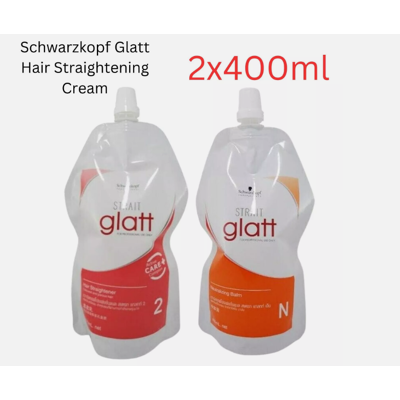 Schwarzkopf GLATT 2+N Straightener/ Rebonding Cream 2x400ml Schwarzkopf GLATT 2+N Straightener/ Rebonding Cream 2x400ml