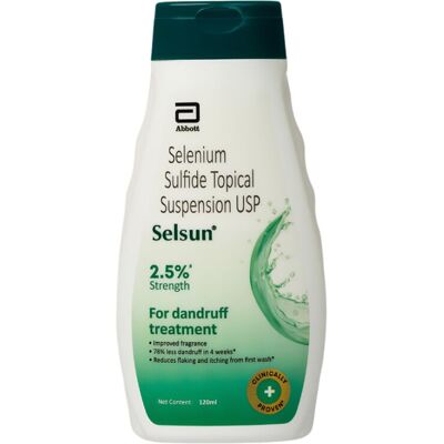 Selsun Suspension Anti Dandruff Shampoo, Clears dandruff flakes 200ml Selsun Suspension Anti Dandruff Shampoo, Clears dandruff flakes 200ml
