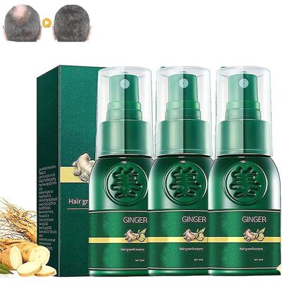 Unbranded 3pcs Ginseng Ginger Hair Regrowth Serum Spray Shougagro Japanese Hair Growth Spr Unbranded 3pcs Ginseng Ginger Hair Regrowth Serum Spray Shougagro Japanese Hair Growth Spr
