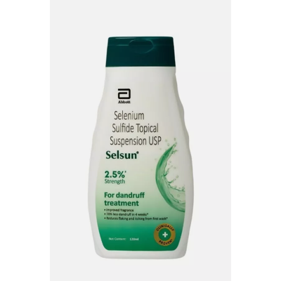 Selsun Suspension Anti Dandruff Shampoo, Clears dandruff flakes 120 ml Selsun Suspension Anti Dandruff Shampoo, Clears dandruff flakes 120 ml