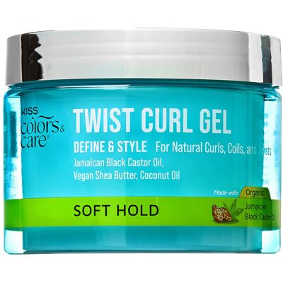 Kiss COLORS & CARE Twist Curl Gel 6 oz. - Flexible Hold Perfect For Twists Mo Kiss COLORS & CARE Twist Curl Gel 6 oz. - Flexible Hold Perfect For Twists Mo
