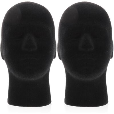Kricely (As show, One size) 2Pcs Wig Display Heads Male Foam Mannequin Wig Stand Wig Hol Kricely (As show, One size) 2Pcs Wig Display Heads Male Foam Mannequin Wig Stand Wig Hol