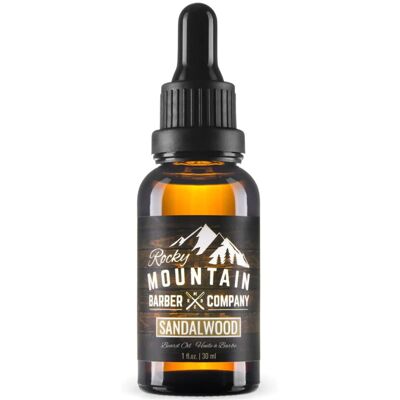 HERRENPFLEGE BARBE Rocky Mountain Barber Company Mens Sandalwood Beard Oil Featuring Grapeseed Oil HERRENPFLEGE BARBE Rocky Mountain Barber Company Mens Sandalwood Beard Oil Featuring Grapeseed Oil