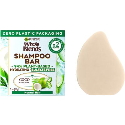 Garnier Whole Blends Hydrating Shampoo Bar for Normal Hair Coco & Aloe Vera 2 Garnier Whole Blends Hydrating Shampoo Bar for Normal Hair Coco & Aloe Vera 2