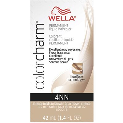 Wella COLORCHARM Permanent Liquid Hair Color for Gray Coverage 4NN Intense Med Brown Wella COLORCHARM Permanent Liquid Hair Color for Gray Coverage 4NN Intense Med Brown