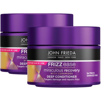 John Frieda Frizz Ease Miraculous Recovery Deep Conditioner Hair Mask 250ml, 2pk John Frieda Frizz Ease Miraculous Recovery Deep Conditioner Hair Mask 250ml, 2pk