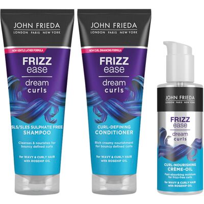 John Frieda Curl Hydration Bundle Shampoo, Conditioner 250ml with Crème, 150ml John Frieda Curl Hydration Bundle Shampoo, Conditioner 250ml with Crème, 150ml