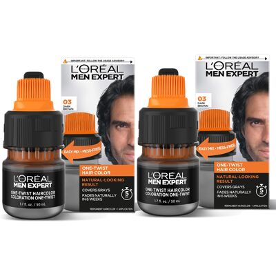L’Oréal Paris LOreal Paris Men Expert One Twist Mess Free Permanent Hair Color Mens Hair Dye L’Oréal Paris LOreal Paris Men Expert One Twist Mess Free Permanent Hair Color Mens Hair Dye