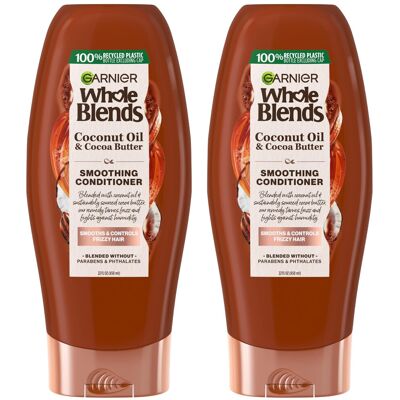 Garnier Whole Blends Coconut Oil Cocoa Butter Smoothing Conditioner for Frizzy Garnier Whole Blends Coconut Oil Cocoa Butter Smoothing Conditioner for Frizzy