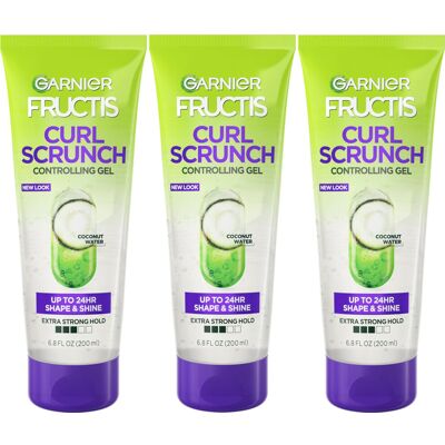 Garnier Fructis Style Curl Scrunch Controlling Gel for Shape Shine 68 Fl Oz 3 C Garnier Fructis Style Curl Scrunch Controlling Gel for Shape Shine 68 Fl Oz 3 C