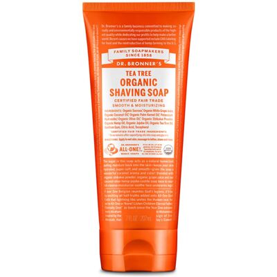 Dr Bronner's Dr. Bronner's - Organic Shaving Soap (Tea Tree 7 Ounce) - Certified Organic Su Dr Bronner's Dr. Bronner's - Organic Shaving Soap (Tea Tree 7 Ounce) - Certified Organic Su