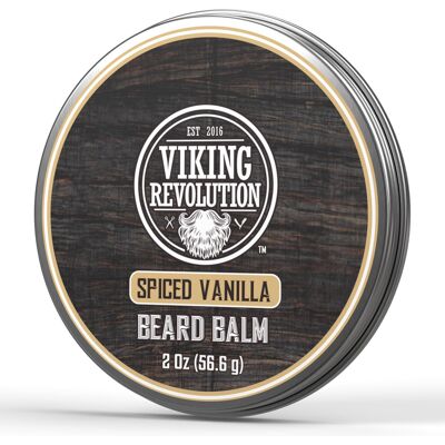 Viking Revolution Spiced Vanilla Beard Balm for Men - Beard Butter for Men with Viking Revolution Spiced Vanilla Beard Balm for Men - Beard Butter for Men with