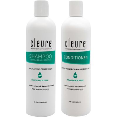 Cleure Sulfate-Free Fragrance-Free Shampoo & Conditioner Set for Sensitive Skin Cleure Sulfate-Free Fragrance-Free Shampoo & Conditioner Set for Sensitive Skin