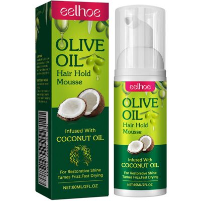 Unbranded EELHOE Olive Oil Hair Hold Mousse, Curly Hair Styling Moisturizing And Curling S Unbranded EELHOE Olive Oil Hair Hold Mousse, Curly Hair Styling Moisturizing And Curling S