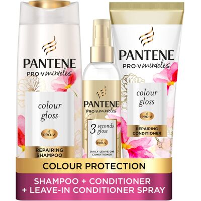 Pantene Colour Shampoo And Conditioner Set + Leave-In Conditioner Spray With Bio Pantene Colour Shampoo And Conditioner Set + Leave-In Conditioner Spray With Bio