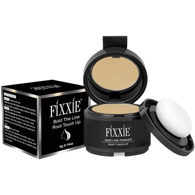 FIXXIE, fixxie Hairline Powder Medium Blonde Root Touch Up Powder Instant Hair Loss Concealer FIXXIE, fixxie Hairline Powder Medium Blonde Root Touch Up Powder Instant Hair Loss Concealer