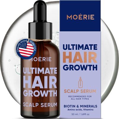 MOERIE Ultimate Hair Growth Serum for Natural Hair Regrowth & Thickening - Anti MOERIE Ultimate Hair Growth Serum for Natural Hair Regrowth & Thickening - Anti