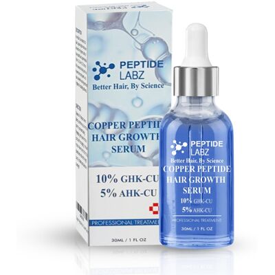 PeptideLabz Copper Peptide Hair Growth Serum - 10% GHK-CU & 5% AHK-CU for Thicker, Healthier PeptideLabz Copper Peptide Hair Growth Serum - 10% GHK-CU & 5% AHK-CU for Thicker, Healthier