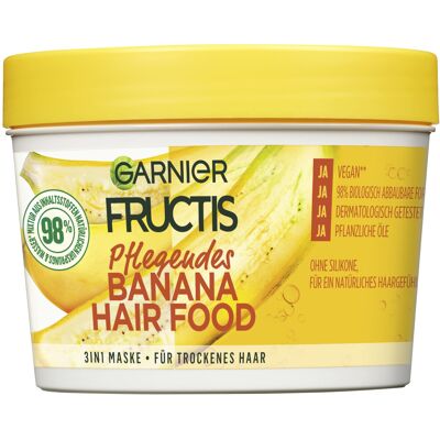 Garnier Hair Mask, Nourishing Banana Hair Food, Hairfood Moisturising 3-in-1 Mask, for D Garnier Hair Mask, Nourishing Banana Hair Food, Hairfood Moisturising 3-in-1 Mask, for D