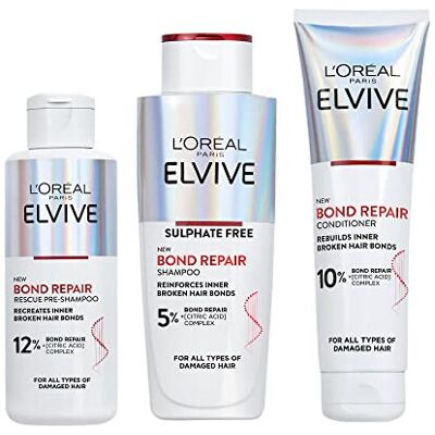 L’Oréal Paris L'Oréal Elvive Bond Repair Set - Damaged Hair - Shampoo, Conditioner L’Oréal Paris L'Oréal Elvive Bond Repair Set - Damaged Hair - Shampoo, Conditioner