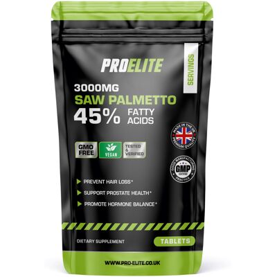 Pro Elite (365 Tablets) Saw Palmetto 3000mg VEGAN Tablets Hair Loss Pro Elite (365 Tablets) Saw Palmetto 3000mg VEGAN Tablets Hair Loss