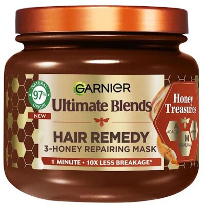 6 x Garnier Ultimate Blends Hair Remedy 3-Honey Repairing Mask 340ml 6 x Garnier Ultimate Blends Hair Remedy 3-Honey Repairing Mask 340ml
