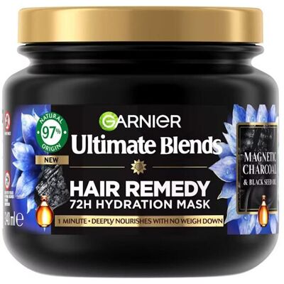 6 x Garnier Ultimate Blends Charcoal Hair Remedy Hydration Mask 340ml 6 x Garnier Ultimate Blends Charcoal Hair Remedy Hydration Mask 340ml