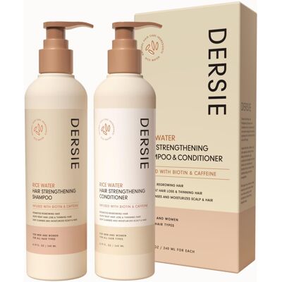 Dersie Rice Water Hair Growth Shampoo and Conditioner: Rice Water Shampoo for Hair Loss Dersie Rice Water Hair Growth Shampoo and Conditioner: Rice Water Shampoo for Hair Loss