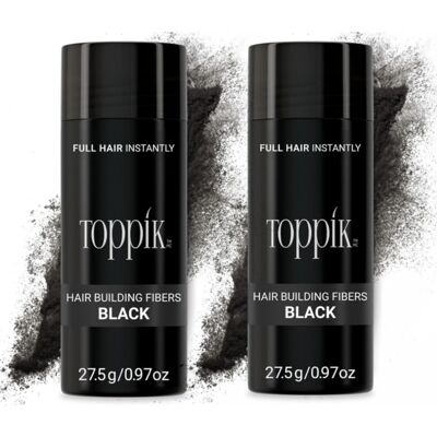 Unbranded 2PC (BLACK) Toppik Hair Building Fibres Hair Fibres For Thinning Hair Unbranded 2PC (BLACK) Toppik Hair Building Fibres Hair Fibres For Thinning Hair