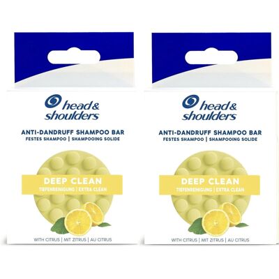 2 x Head & Shoulders Anti-Dandruff Solid Shampoo Bar, Deep Clean, With Citrus, 7 2 x Head & Shoulders Anti-Dandruff Solid Shampoo Bar, Deep Clean, With Citrus, 7
