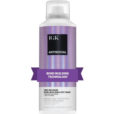 IGK Antisocial Bond-Building Dry Hair Mask overnight dry hair mask for damaged h IGK Antisocial Bond-Building Dry Hair Mask overnight dry hair mask for damaged h