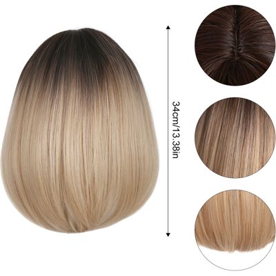 Unbranded Pretfy 34cm Blonde Bob Wig Bangs Heat Resistant Synthetic Unbranded Pretfy 34cm Blonde Bob Wig Bangs Heat Resistant Synthetic