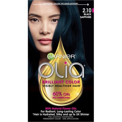Garnier Olia Oil Powered Permanent Hair Color, Bold Collection, 2.10 Black Sapph Garnier Olia Oil Powered Permanent Hair Color, Bold Collection, 2.10 Black Sapph