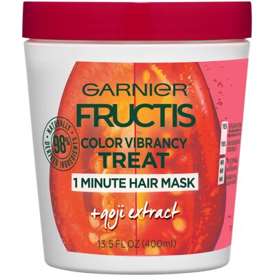 Garnier Hair Care Fructis Color Vibrancy Treat 1 Minute Hair Mask With Goji Extr Garnier Hair Care Fructis Color Vibrancy Treat 1 Minute Hair Mask With Goji Extr