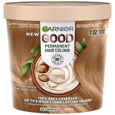 Garnier Good Permanent Hair Colour 7.12 Sweet Latte Garnier Good Permanent Hair Colour 7.12 Sweet Latte