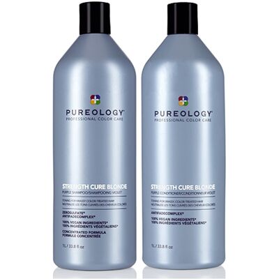 Pureology Strength Cure Blonde Shampoo 1000ml & Conditioner 1000ml Duo Pureology Strength Cure Blonde Shampoo 1000ml & Conditioner 1000ml Duo