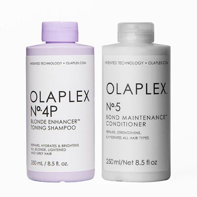 Olaplex No.4P Blonde Enhancer Toning Shampoo 250ml and No. 5 Bond Main Olaplex No.4P Blonde Enhancer Toning Shampoo 250ml and No. 5 Bond Main