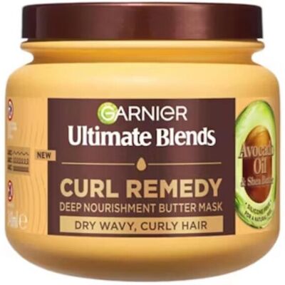 6 x Garnier Ultimate Blends Avocado Oil & Shea Butter Curl Remedy Mask 340ml 6 x Garnier Ultimate Blends Avocado Oil & Shea Butter Curl Remedy Mask 340ml