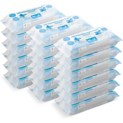 by Amazon Ultra Sensitive Baby Wipes, 99% Water, 1080 Wipes, Unscented, 18 Pack by Amazon Ultra Sensitive Baby Wipes, 99% Water, 1080 Wipes, Unscented, 18 Pack