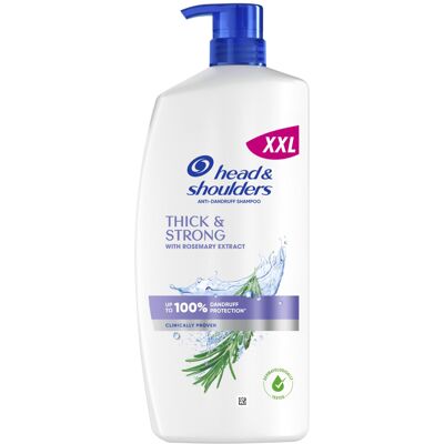 Head & Shoulders Thick & Strong Anti-Dandruff Shampoo 800ml Pump. With Rosemary Head & Shoulders Thick & Strong Anti-Dandruff Shampoo 800ml Pump. With Rosemary