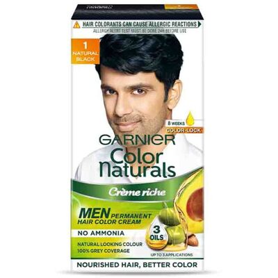 Garnier Color Naturals - Men Permanent Hair Colour Cream Natural Black 1 Garnier Color Naturals - Men Permanent Hair Colour Cream Natural Black 1