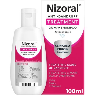Nizoral Anti-Dandruff Treatment Shampoo 100ml. Treats & Prevents Dandruff. Contr Nizoral Anti-Dandruff Treatment Shampoo 100ml. Treats & Prevents Dandruff. Contr