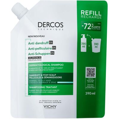 Vichy Dercos Anti-Dandruff Dermatological Shampoo for Normal to Oily Hair, 390 m Vichy Dercos Anti-Dandruff Dermatological Shampoo for Normal to Oily Hair, 390 m
