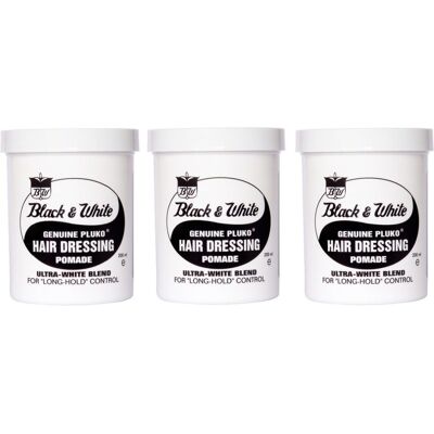 Black & White Genuine Pluko Hair Dressing Pomade 200ml x3 Black & White Genuine Pluko Hair Dressing Pomade 200ml x3