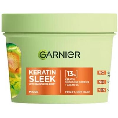 6 x Garnier Keratin Sleek Mask 370ml 6 x Garnier Keratin Sleek Mask 370ml
