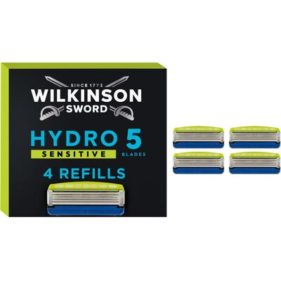 Wilkinson Sword Hydro 5 Sensitive 4 Pack Hydrating Gel Aloe Vera **packaging may Wilkinson Sword Hydro 5 Sensitive 4 Pack Hydrating Gel Aloe Vera **packaging may