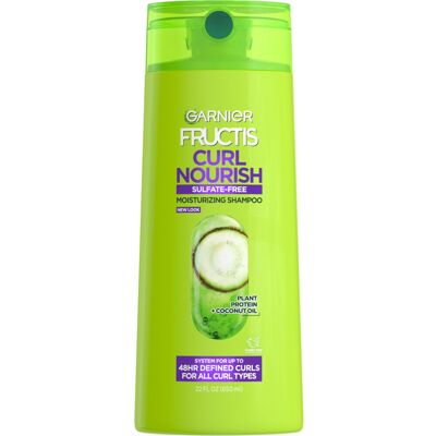Garnier Fructis Curl Nourish Shampoo, Curly Hair Shampoo with Coconut Oil and Pl Garnier Fructis Curl Nourish Shampoo, Curly Hair Shampoo with Coconut Oil and Pl